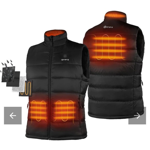 Jackets & Coats Ororo Mens Heated Padded Vest Small With Battery And